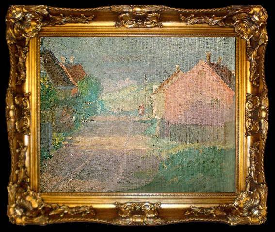 framed  Anna Ancher gade i skagen-osterby, ta009-2